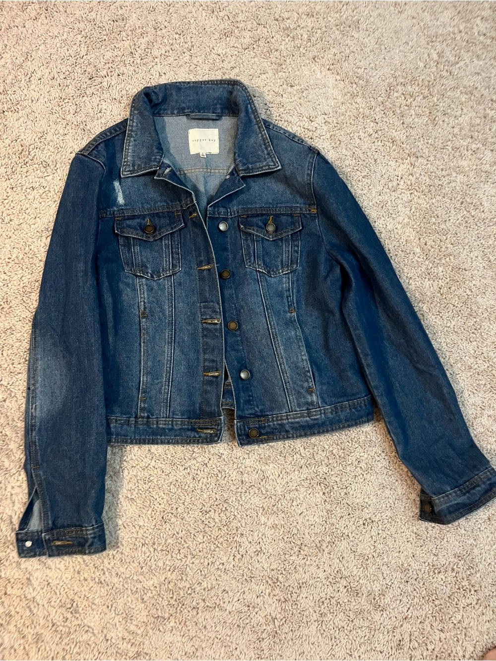 Copper Key Dark Blue Denim Jacket